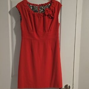 Donna Ricco Dark Pink Sleeveless Bow-Accent Sheath Dress